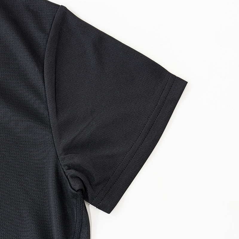 レディース DRYメッシュTシャツ V首 ブラック 3L