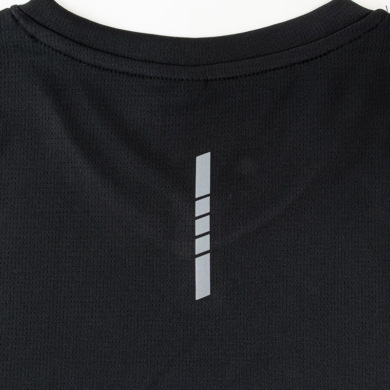 レディース DRYメッシュTシャツ V首 ブラック 3L