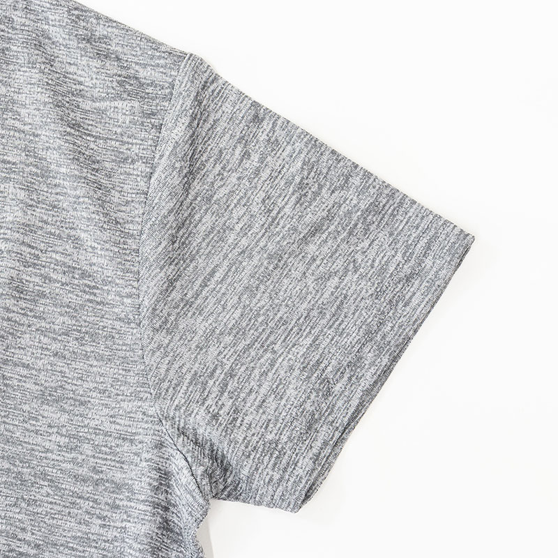 レディース DRYメッシュTシャツ V首 杢グレー