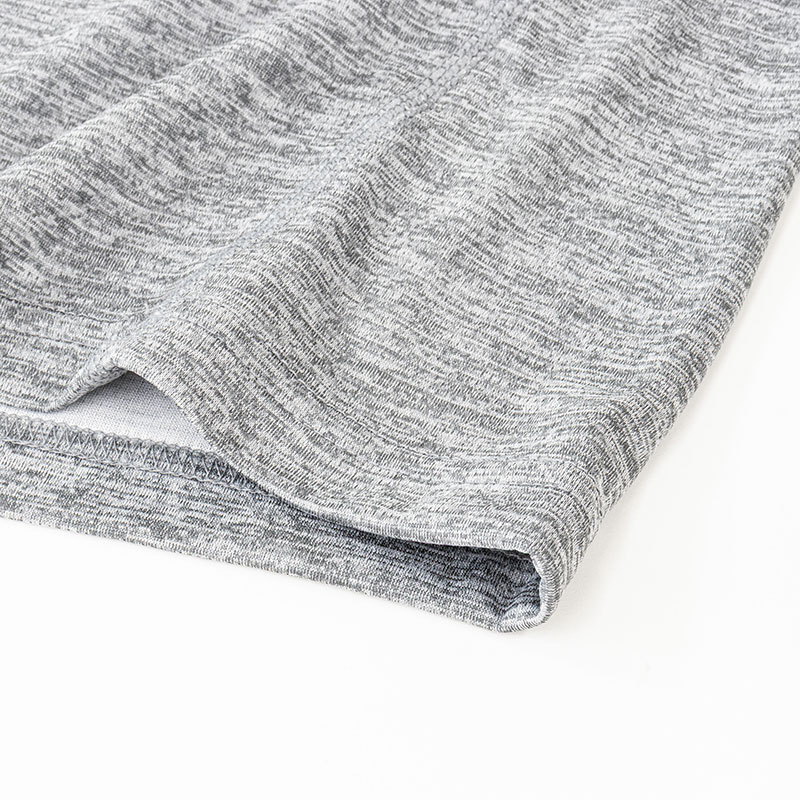 レディース DRYメッシュTシャツ V首 杢グレー