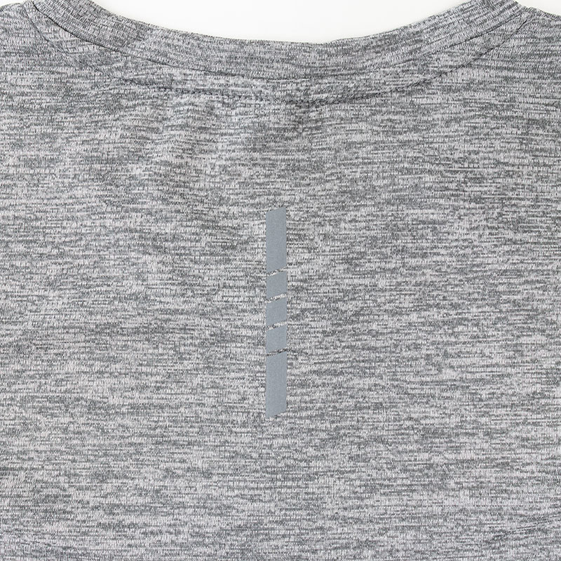 レディース DRYメッシュTシャツ V首 杢グレー