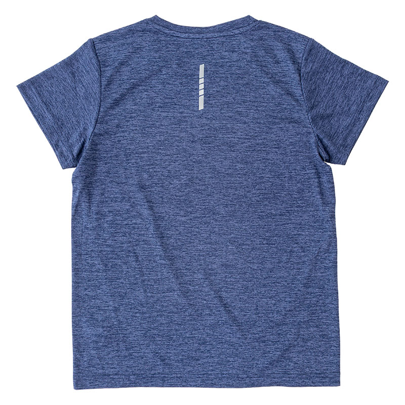 レディース DRYメッシュTシャツ V首 杢ネイビー 3L