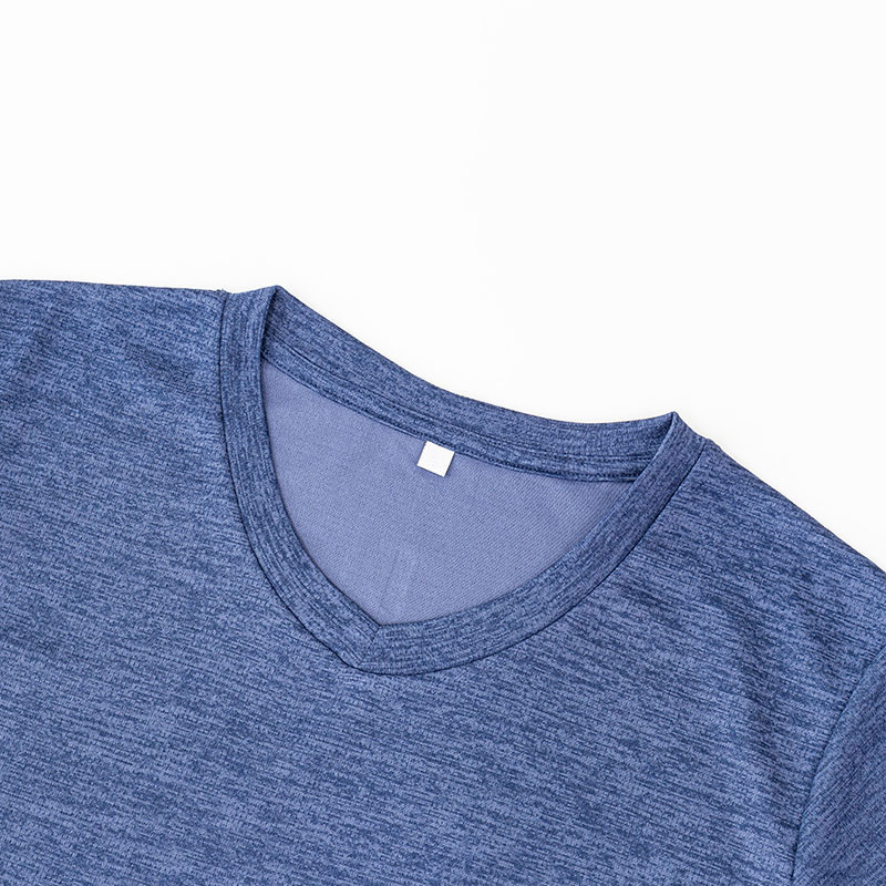 レディース DRYメッシュTシャツ V首 杢ネイビー 3L