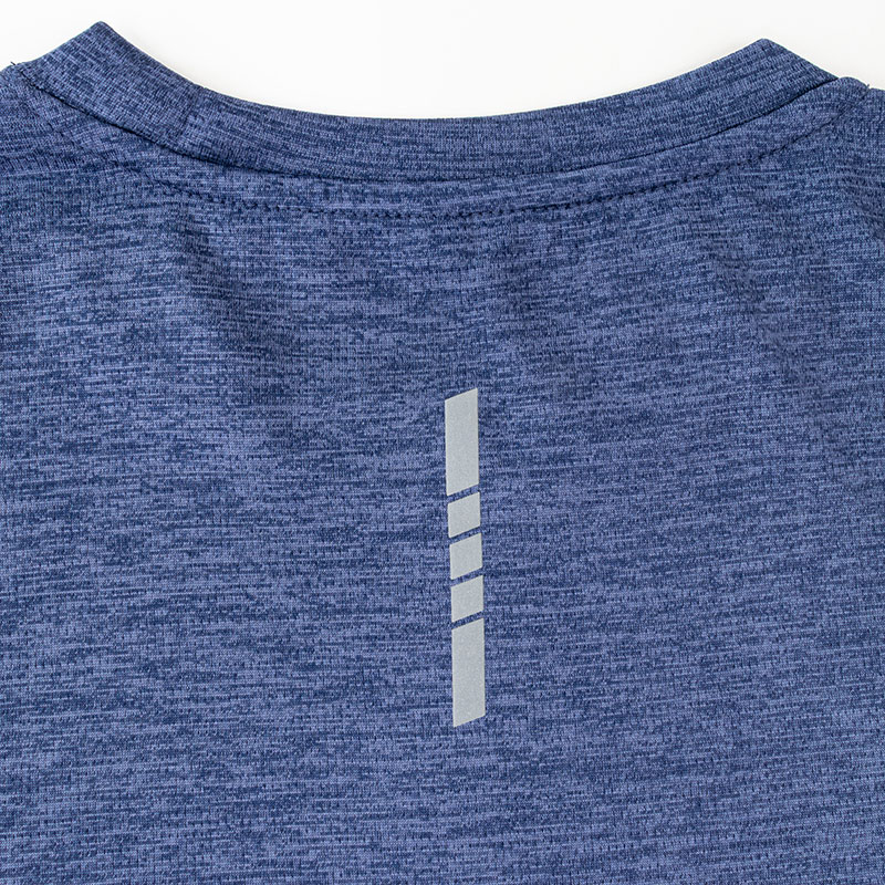 レディース DRYメッシュTシャツ V首 杢ネイビー 3L