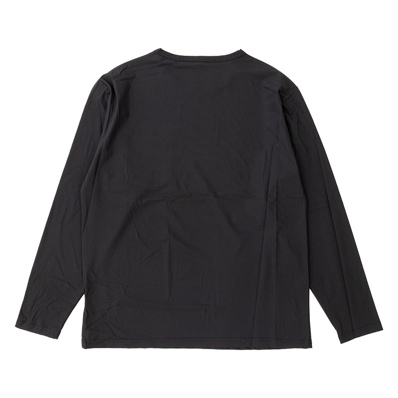【お取り寄せ商品】メンズ 冷感Tシャツ 長袖 ブラック