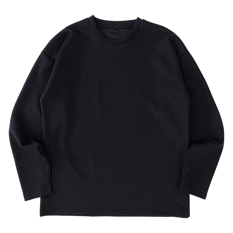 【お取り寄せ商品】メンズ 冷感 DRY 長袖 Tシャツ ブラック
