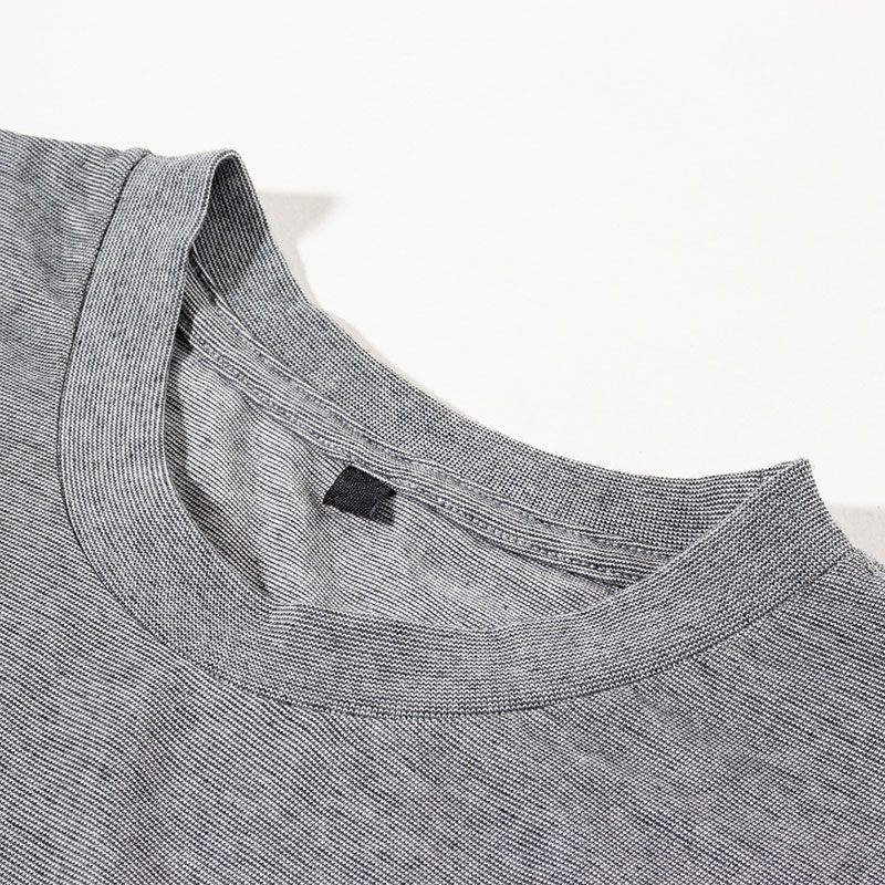 メンズ DRY カラーTシャツ 丸首杢チャコール