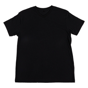 メンズ DRY カラーTシャツ V首 ブラック
