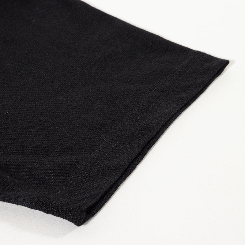 メンズ DRY カラーTシャツ V首 ブラック