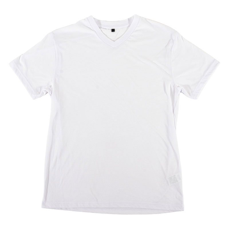 メンズ DRY カラーTシャツ V首 ホワイト
