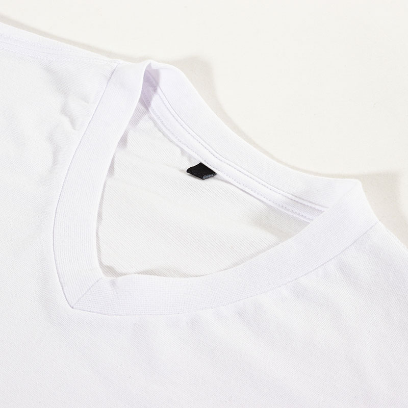 メンズ DRY カラーTシャツ V首 ホワイト