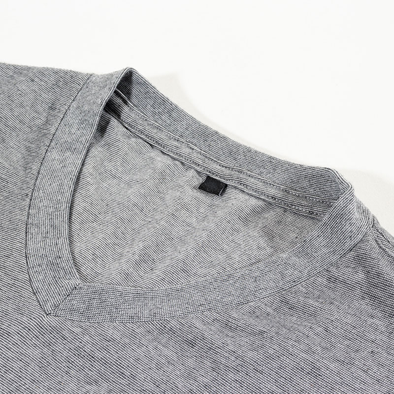 メンズ DRY カラーTシャツ V首 杢チャコール