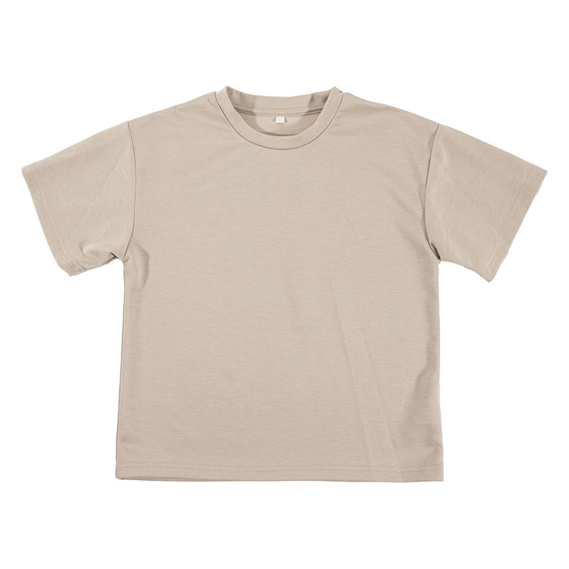 【お取り寄せ商品】キッズ 冷感 DRY 半袖 オーバーTシャツ ベージュ