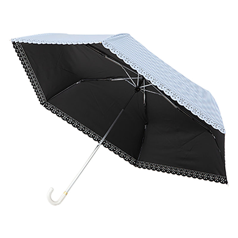 晴雨兼用ヒート折傘 55cm ライトグレー
