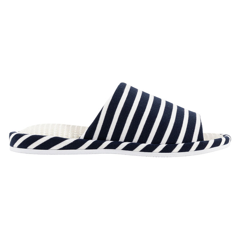 快適メッシュスリッパ L(25-27cm)ボーダーネイビー