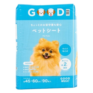 ちょっとのお留守番も安心 ペットシート ワイドサイズ 45×60cm 90枚入
