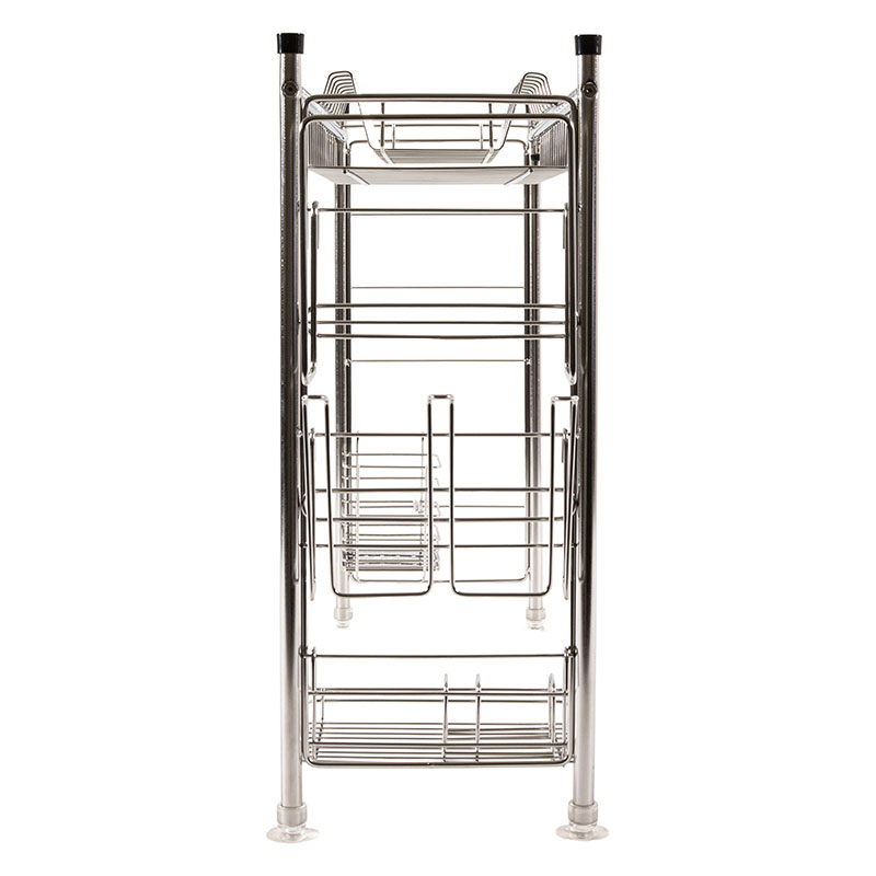 ステンレス 伸縮シンク上ラック 56.7~100.2×19.3×高さ47.2cm 5点セット