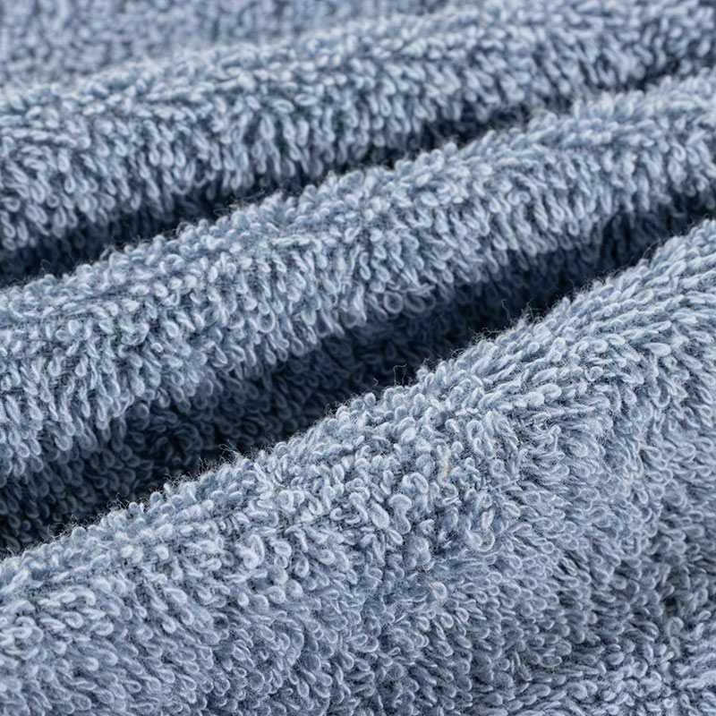 【お取り寄せ商品】しっかり フェイスタオル ループ付き 34×80cm 無地 ブルー