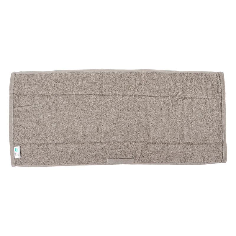 【お取り寄せ商品】しっかり フェイスタオル ループ付き 34×80cm 無地 ライトグレー