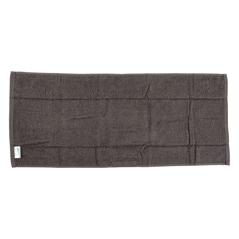 【お取り寄せ商品】しっかり フェイスタオル ループ付き 34×80cm 無地 グレー