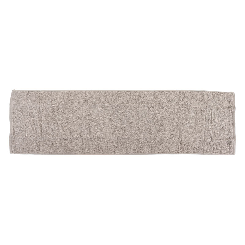 【お取り寄せ商品】しっかり スリムバスタオル ループ付き 34×120cm 無地 ライトグレー