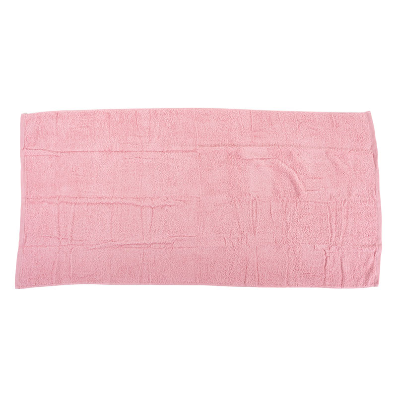 【お取り寄せ商品】しっかり バスタオル ループ付き 60×120cm 無地 ピンク