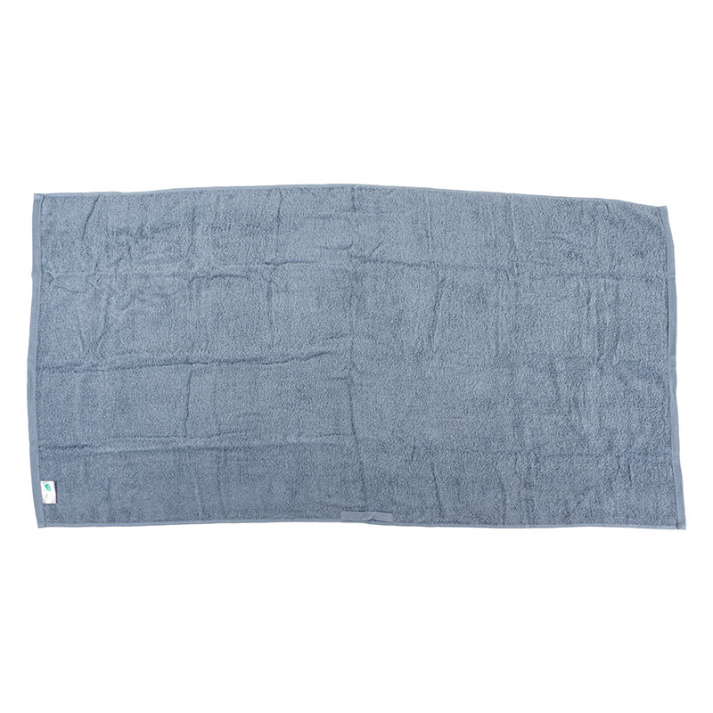 【お取り寄せ商品】しっかり バスタオル ループ付き 60×120cm 無地 ブルー