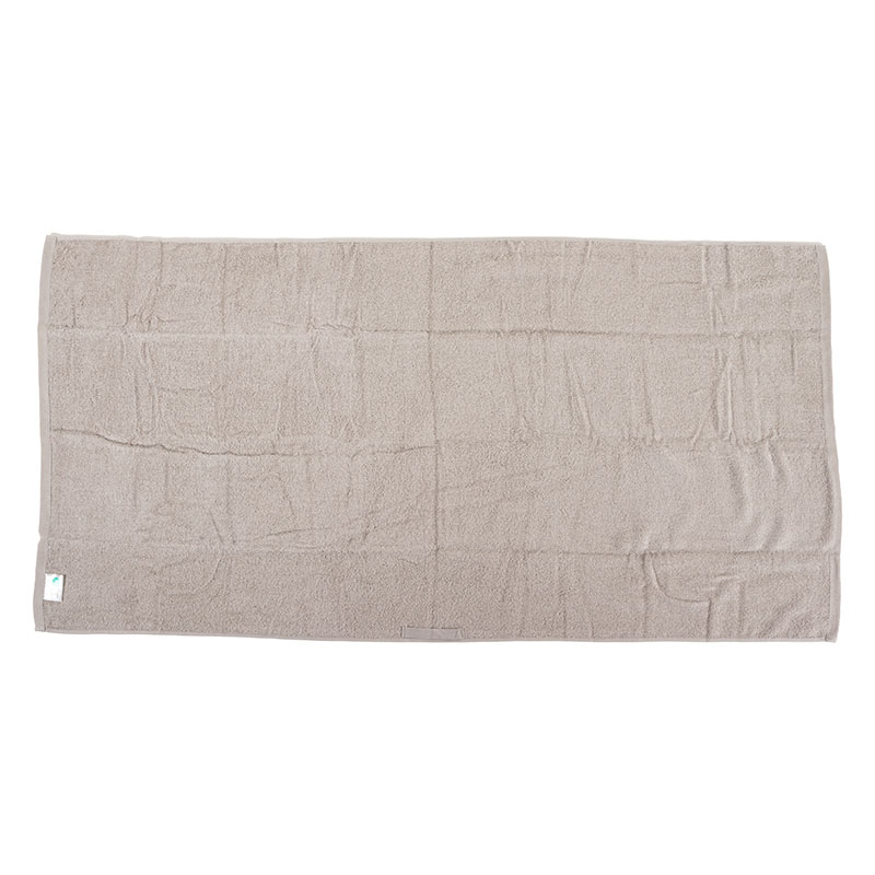 【お取り寄せ商品】しっかり バスタオル ループ付き 60×120cm 無地 ライトグレー