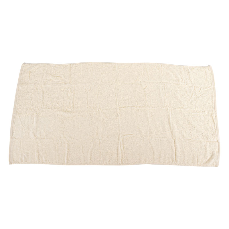 【お取り寄せ商品】しっかり バスタオル ループ付き 60×120cm 無地 アイボリー