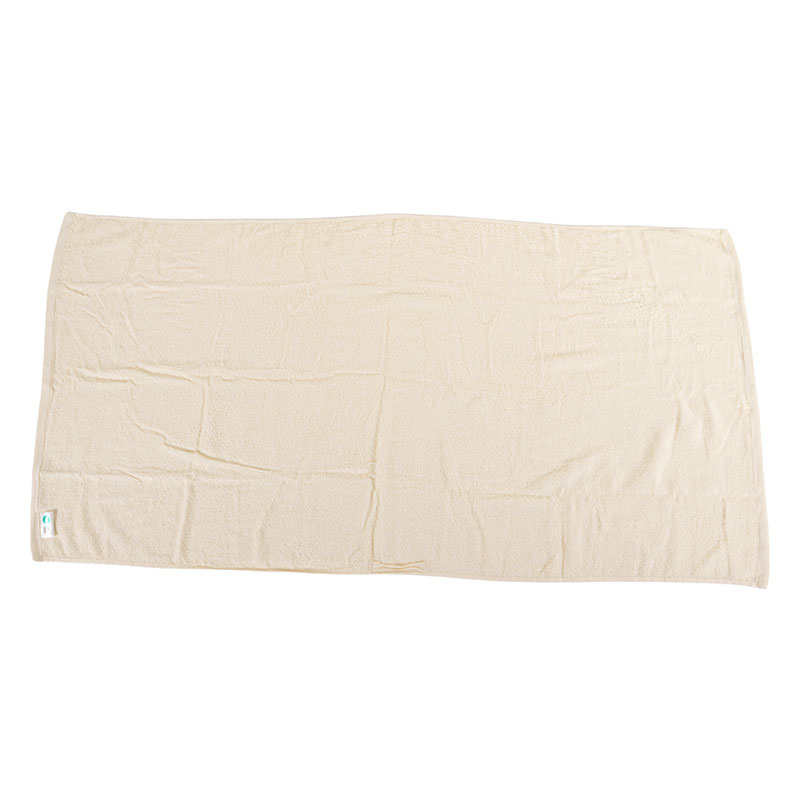 【お取り寄せ商品】しっかり バスタオル ループ付き 60×120cm 無地 アイボリー
