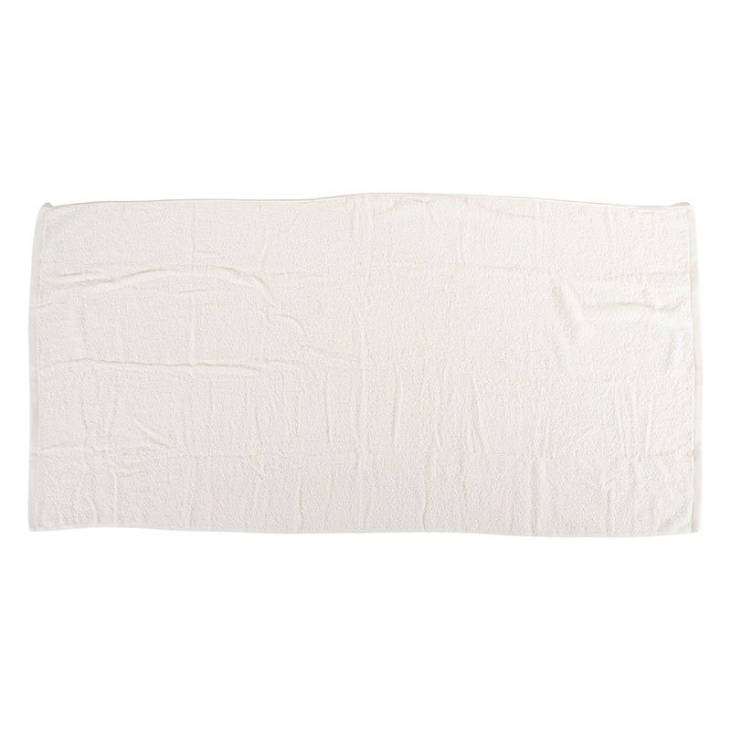 【お取り寄せ商品】しっかり バスタオル ループ付き 60×120cm 無地 ホワイト