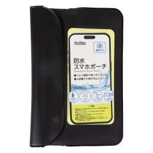 防水 スマホポーチ ブラック