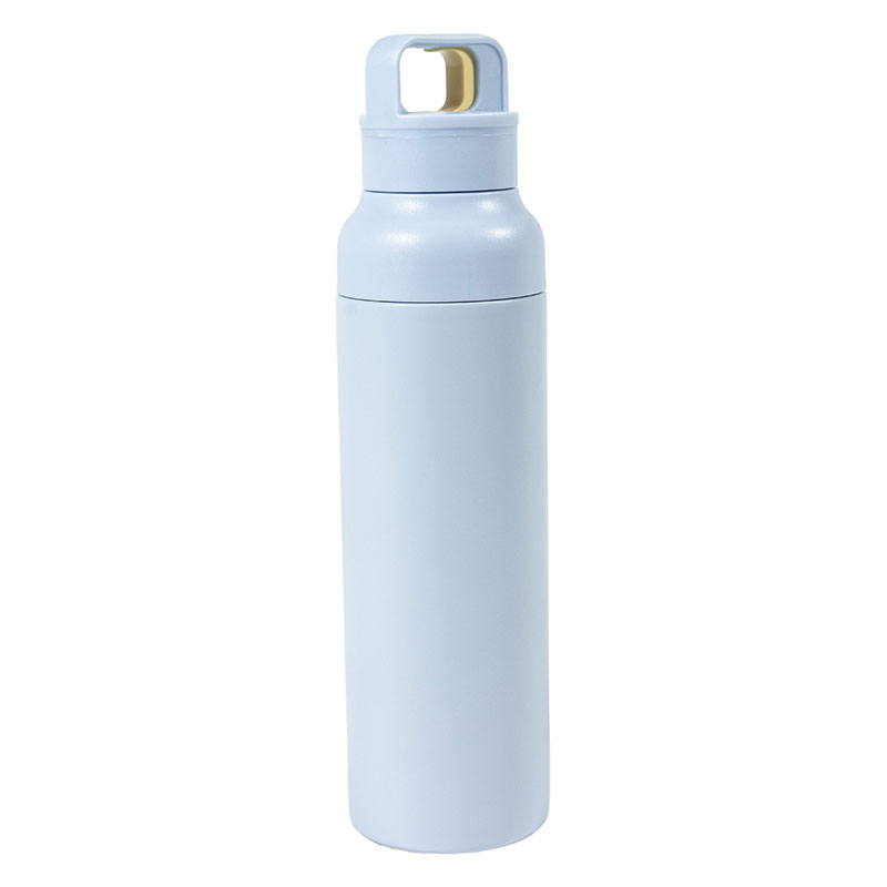 大きな氷も入る ステンレス マグボトル ワンプッシュタイプ 600ml ブルー 保温・保冷 MX-HWMB600BL