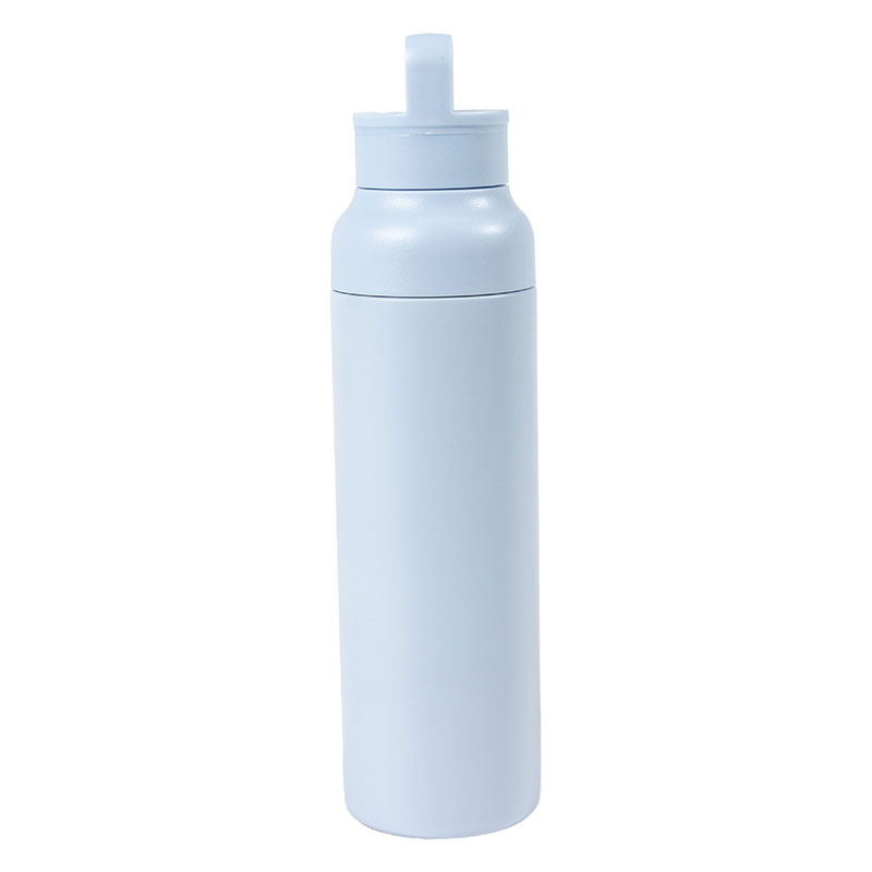 大きな氷も入る ステンレス マグボトル ワンプッシュタイプ 600ml ブルー 保温・保冷 MX-HWMB600BL