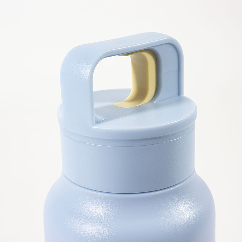 大きな氷も入る ステンレス マグボトル ワンプッシュタイプ 600ml ブルー 保温・保冷 MX-HWMB600BL