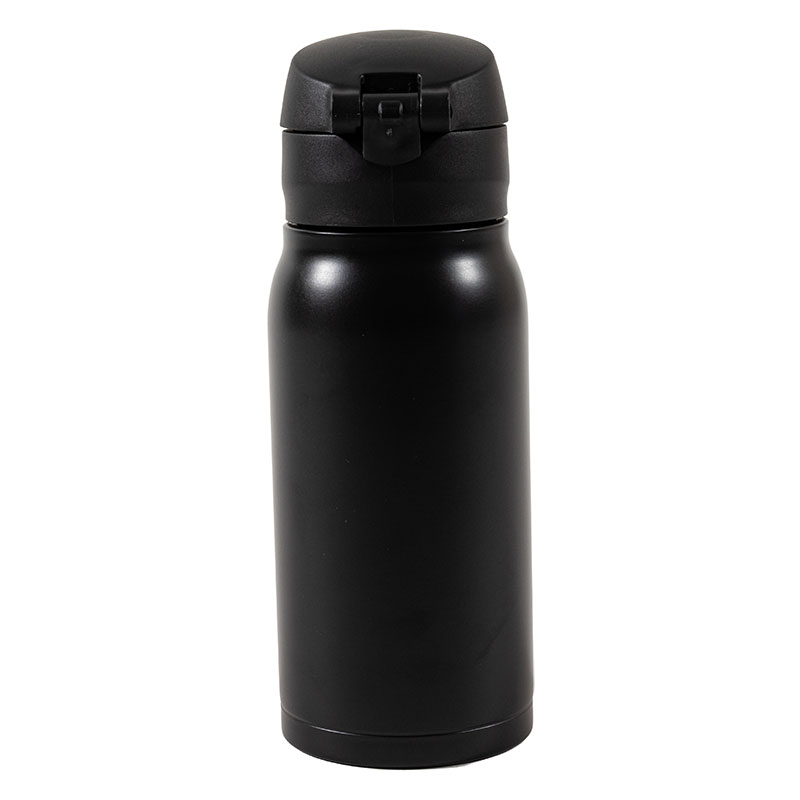 パッキンを失くさない ステンレスマグボトル ワンタッチタイプ 350ml ブラック 保温・保冷 MX-WMBS350BK