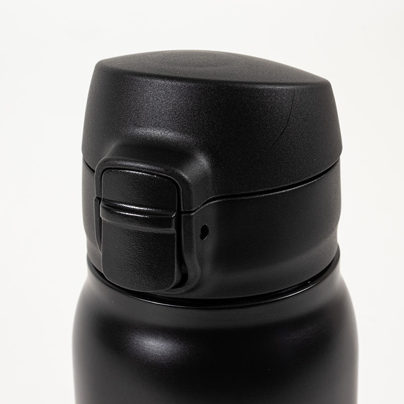 パッキンを失くさない ステンレスマグボトル ワンタッチタイプ 500ml ブラック 保温・保冷 MX-WMBS500BK