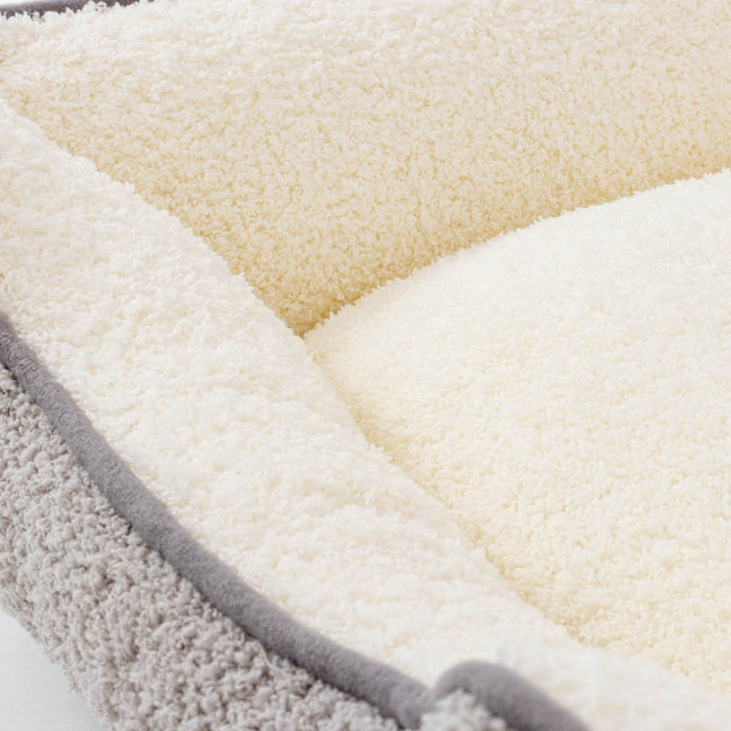 もちもちスクエアベッド S 45×35×14cm ライトグレー
