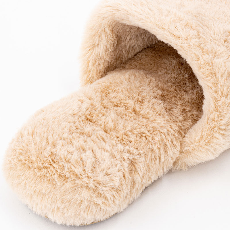 ラビットボア スリッパ フリー(24～26cm)  ベージュ