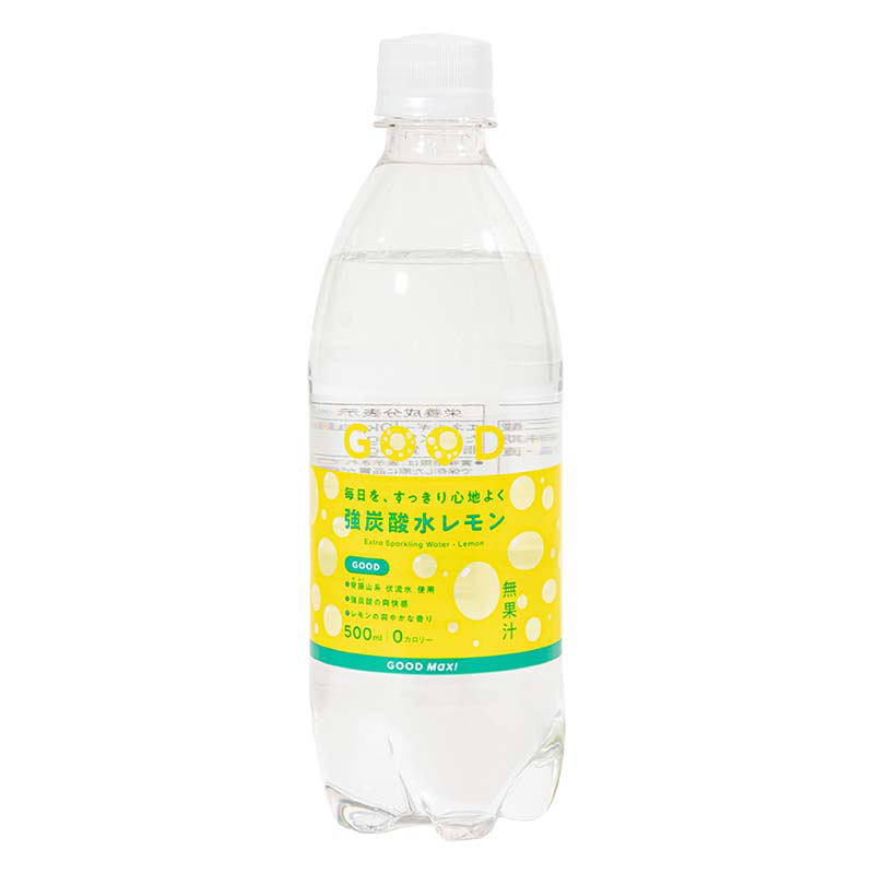 毎日を、すっきり心地よく 強炭酸水 レモン 0カロリー 無果汁 1箱（500ml×24本）