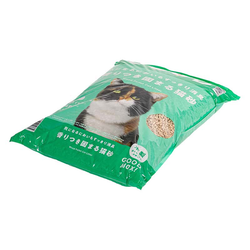 気になるにおいもすっきり消臭 香りつき固まる猫砂 木製 森とせっけんの香り 14L