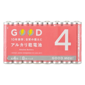 アルカリ乾電池単4形8本パック LR03S8PMX