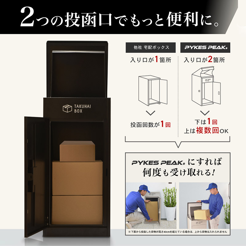■上開き宅配ボックス(ウッド調)  ディープウッド