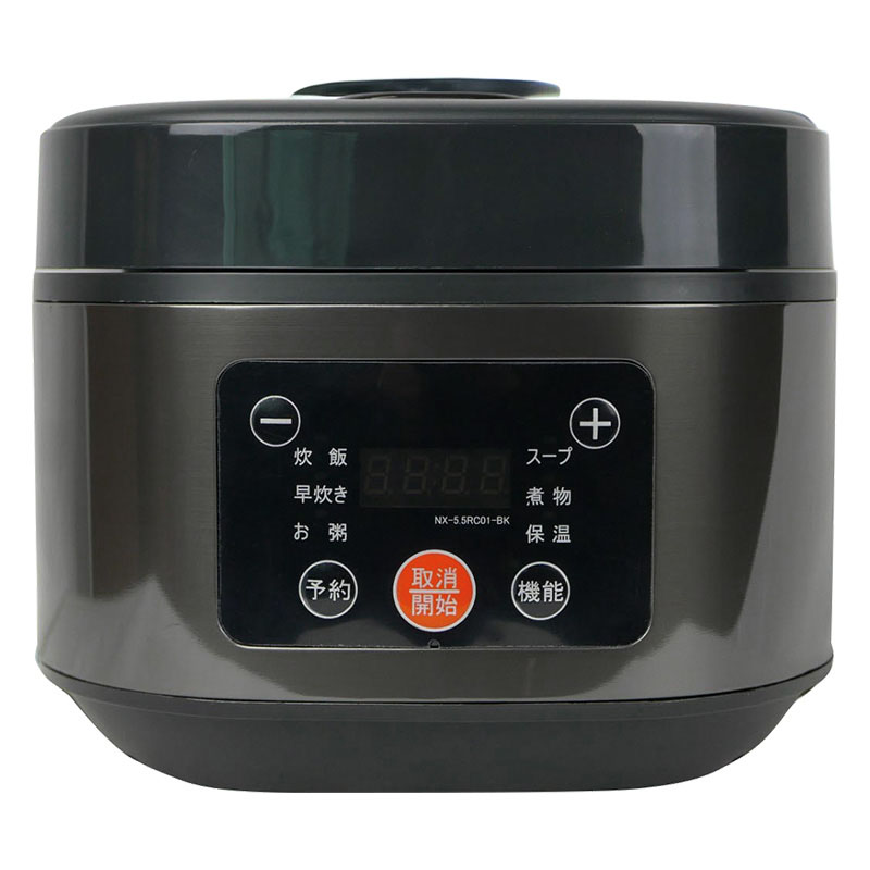 土鍋加工 厚釜炊飯器5.5合 NX-5.5RC01 ブラック