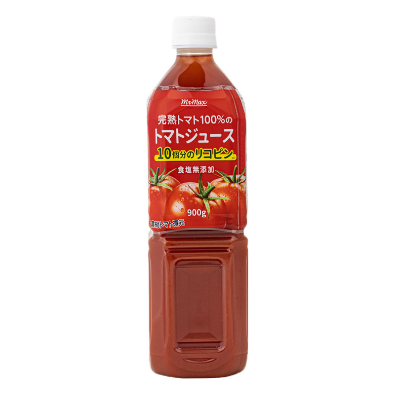完熟トマト100%ジュース 10個のリコピン PET 900g