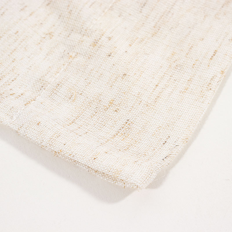 麻入りカフェカーテン 幅100×丈45cm ベージュ・ブラウン