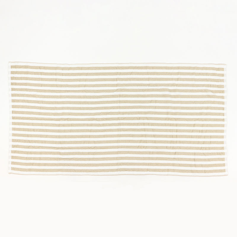 しっかりバスタオル 60×120cm ストライプベージュ