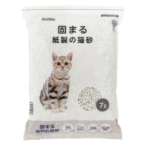 固まる紙製の猫砂白粒タイプ 7L