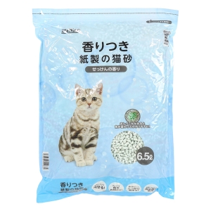 香りつき紙製の猫砂 6.5L せっけんの香り
