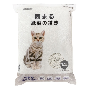 固まる紙製の猫砂白粒タイプ14Ｌ